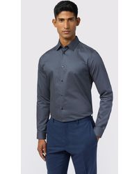 Ted Baker - Milne Micro Diamond Print Sateen Slim Shirt - Lyst