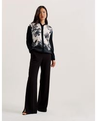 Ted Baker - Floral Print Knit Cardigan - Lyst
