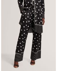 Ted Baker - Admiia Polka Dot Print Wide Leg Trousers - Lyst