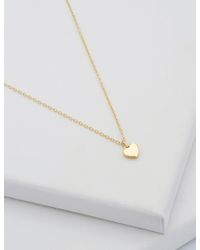 Ted Baker - Solid Mini Heart Pendant Necklace - Lyst