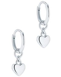 Ted Baker - Mini Heart Pendant Hoop Earrings - Lyst