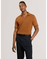 Ted Baker - Furman Short Sleeve Waffle Texture Polo Shirt - Lyst