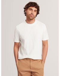 Ted Baker - Eldonn Diamond Texture Knitted Cotton T-Shirt - Lyst