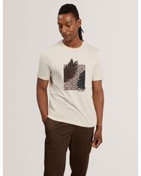 Ted Baker - Oskkar Graphic Print Cotton Crewneck T-Shirt - Lyst