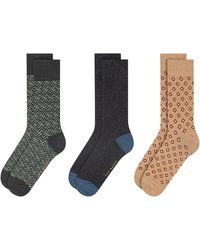 Ted Baker - 3 Pack Mixed Print Crew Socks - Lyst