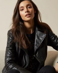 ted baker minimal leather jacket
