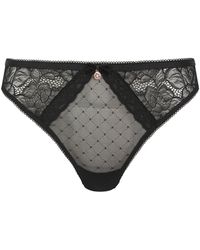 Ted Baker - Etta Mesh & Lace High Leg Thong - Lyst