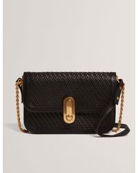 Ted Baker - Walkerr Woven Twist Lock Small Crossbody Bag - Lyst