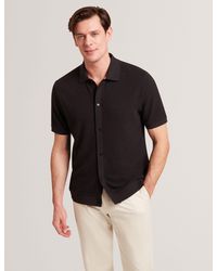 Ted Baker - Connyr Textured Knit Button-Through Polo Shirt - Lyst