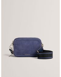 Ted Baker - Shayann Webbing Strap Suede Crossbody Camera Bag - Lyst