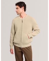 Ted Baker - Fontain Knitted Zip Front Bomber Jacket - Lyst