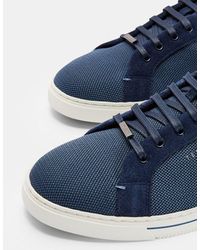 Ted Baker Leather Shindl Sneaker in Dark Blue Leather (Blue) for Men - Lyst