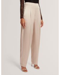 Ted Baker - Chiira Satin Barrel Leg Tailored Trousers - Lyst