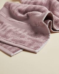 Ted Baker Serviette De Bain En Coton Avec Logo T - Rose