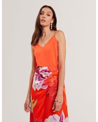 Ted Baker - Lulea Chiffon Detail V-Neck Strappy Cami Top - Lyst