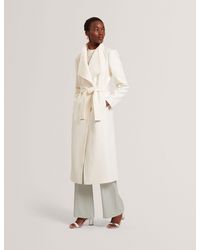 Ted Baker - Rosell Longline Belted Wool Wrap Coat - Lyst