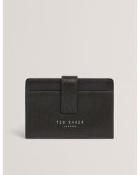 Ted Baker - Balard Bark Leather Tab Card Holder - Lyst