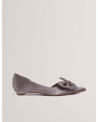 Ted Baker - Soufiya Bow Detail Satin Pointed Kitten Heels - Lyst