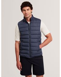 Ted Baker - Diago Lightweight Quilted Jacquard Gilet - Lyst