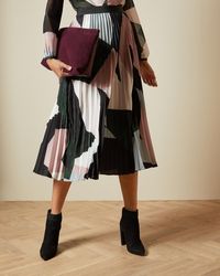 Ted Baker Sapphire Pleated Midi Skirt - Black