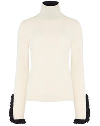 Temperley London Elsie Roll Neck Jumper - White