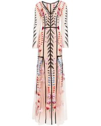 Temperley London Rosy V-neck Dress - Pink