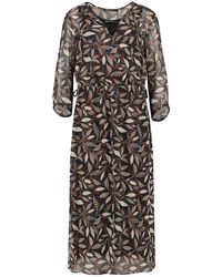 Expresso Maxi-dress Met Blaadjesprint - Meerkleurig