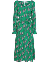 FABIENNE CHAPOT Maxi-dress Met Blaadjesprint - Groen