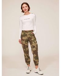 pantaloni cargo mimetici arancioni