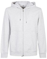 Brunello Cucinelli - Cotton Blend Zipped Hoodie - Lyst