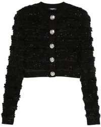 Balmain - Tweed Cardigan - Lyst