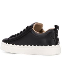 Chloé Lauren Sneakers In Smooth Calfskin - Black