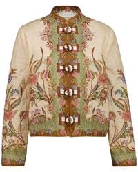 Zimmermann - Floral Band Collar Blazer - Lyst