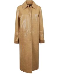 Fendi - Leather Coat - Lyst