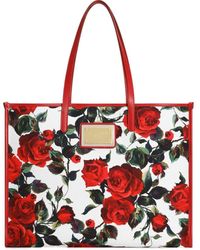 Dolce & Gabbana - Large Canvas Tote Bag - Lyst