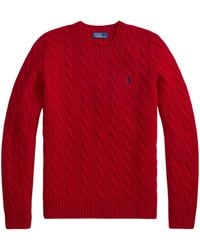 Polo Ralph Lauren - Cable-Knit Wool-Cashmere Crewneck Sweater - Lyst
