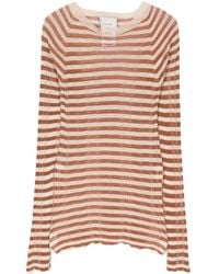 Alysi - Striped Cotton Sweater - Lyst