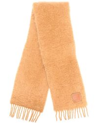Loewe - Mohair And Wool Fringed Scarf - Lyst