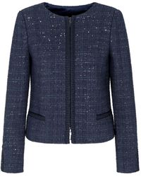 Emporio Armani - Wool Blend Blazer Jacket - Lyst