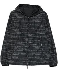 Emporio Armani - Logo-Pattern Reversible Jacket - Lyst