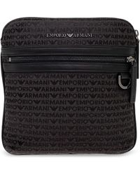 Emporio Armani - Borsa A Tracolla Con Logo Allover - Lyst