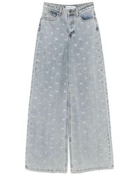 Self-Portrait - Jeans Con Decorazione - Lyst