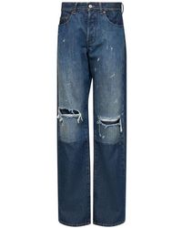 MM6 by Maison Margiela - Barrel Denim Cotton Jeans - Lyst