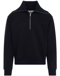 Jil Sander - Cotton Sweatshirt With Zip - Lyst