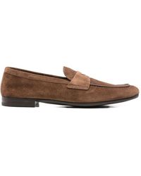 Prada - Suede Leather Loafers - Lyst