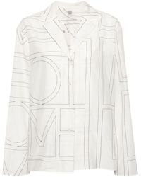TOTEME - Cotton Blend Pajama Shirt - Lyst