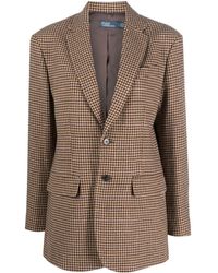 Polo Ralph Lauren - Houndstooth Tweed Cotton-wool Blazer - Lyst