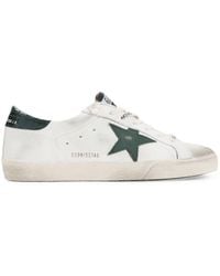 Golden Goose - Super Star Nappa Upper Suede Toe And Tongue Leather Star Printed Leather Heel - Lyst