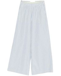 forte_forte - Cotton Blend Flared Trousers - Lyst