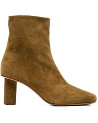 forte_forte - Suede Leather Ankle Boots - Lyst